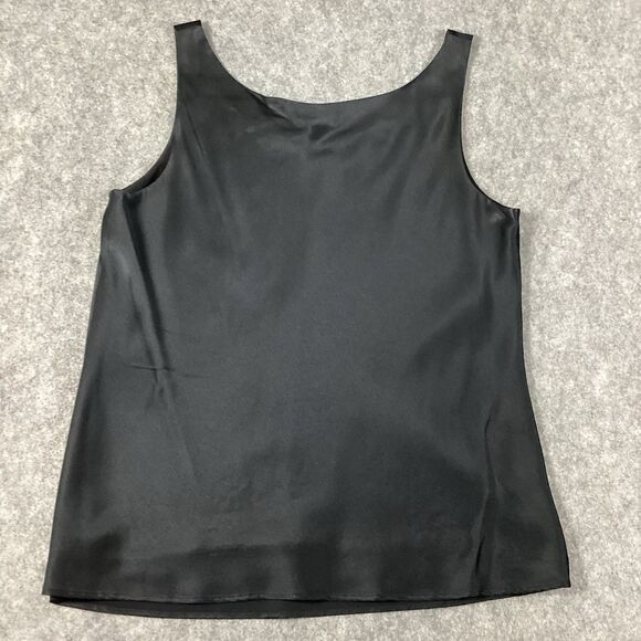 Lafayette 148 New York Tank Top Womens Size 8 Black Ryan Layered Silk Shell - Picture 10 of 10